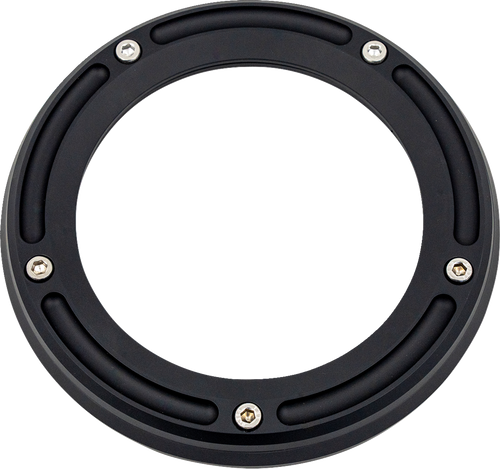 TRASK TM-0041MBK Matte Black w Clear Window Assault Derby Cover Harley M8 17-24